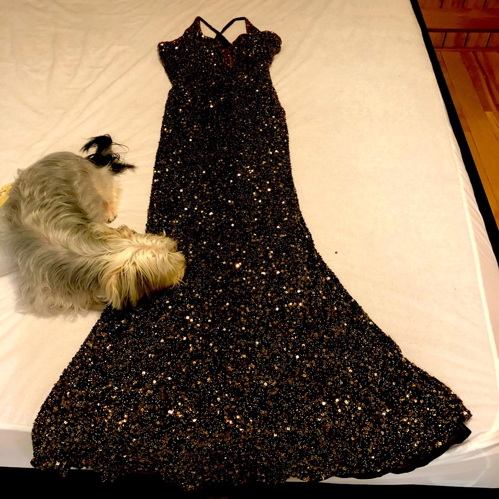 Nice wedding dress gold and brown